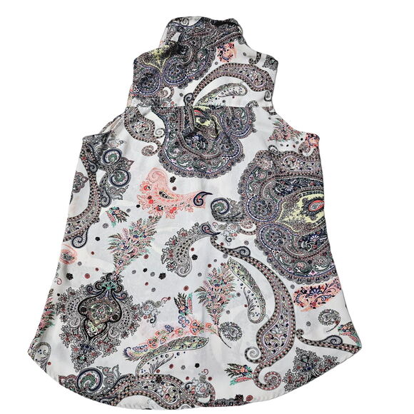 Express Womens Button Down Tank Top Multi-Color Size XS 100% Polyester - Picture 2 of 12